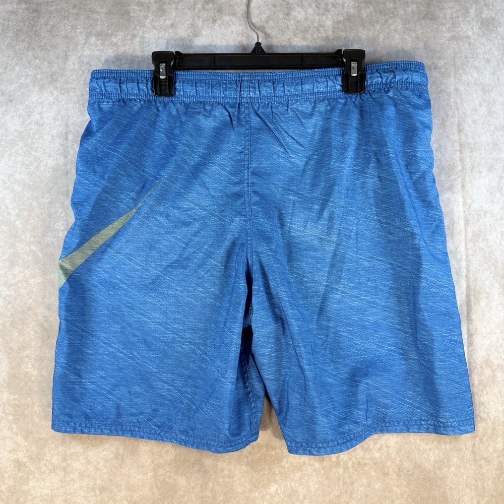 Nike Board Shorts Men Medium Electric Blue Big Swoosh Logo Poolside Swim Pool - Picture 2 of 7